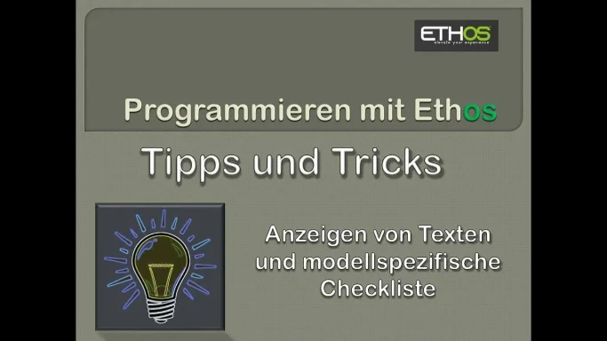 Texte in Ethos anzeigen lassen, und eine benutzerspezifische Checkliste erstellen