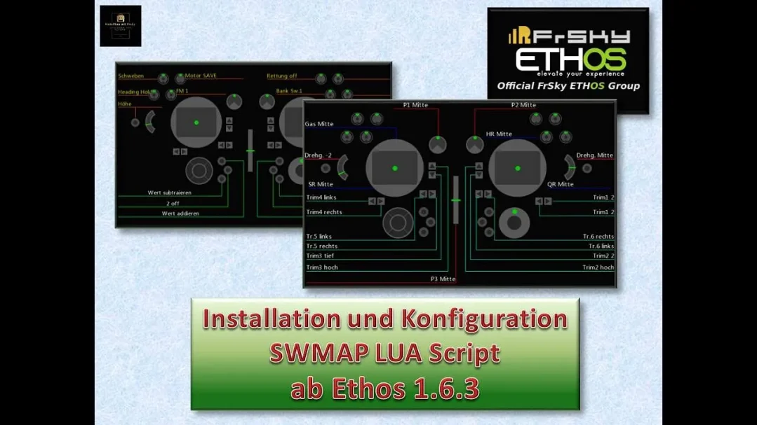 LUA Script um alle Geberfunktionen zu beschreiben und auf dem Display anzuzeigen