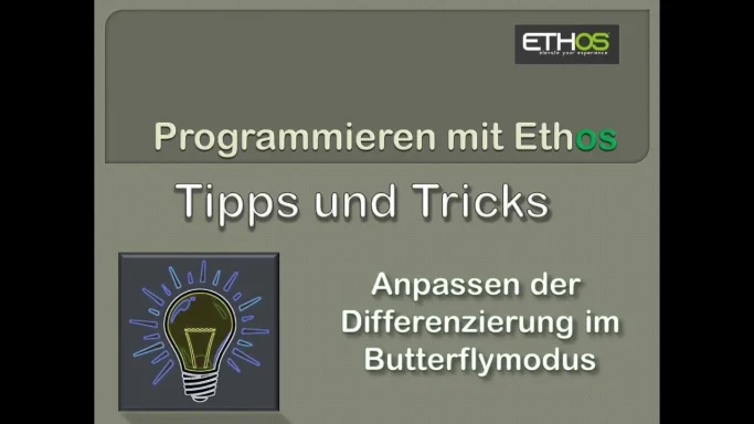 Anpassung der Ruderdifferenzierung im Butterfly Modus