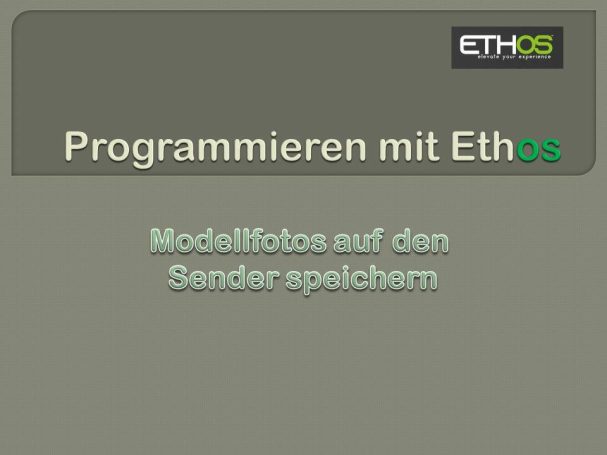 Modellfotos auf den Sender.