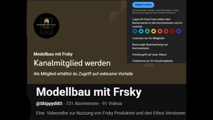Unterstüzt den Kanal und werdet Mitglied.