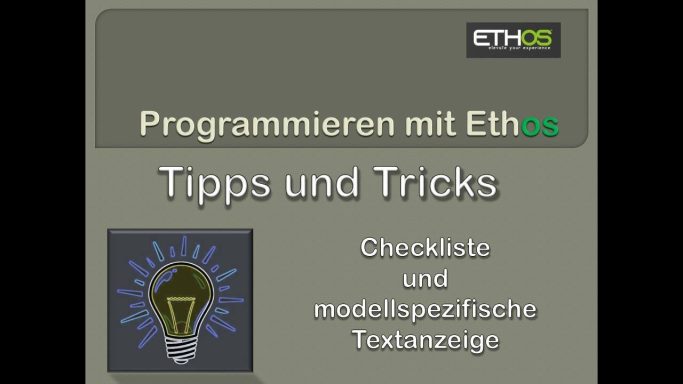 Checklisten und modellspezifische Texte unter Ethos 1.6