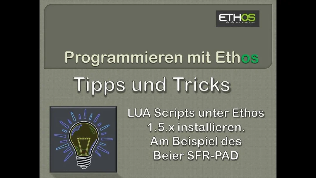 LUA Script unter Ethos 1.5.x installieren