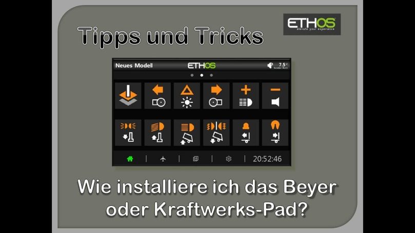Wie installiere ich das Kraftwerk / Beier Pad auf meinem Ethos Sender?