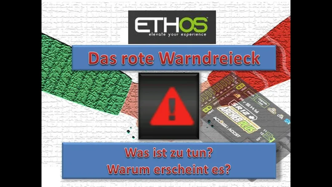 Was bedeutet das rote Warndreieck im Display?